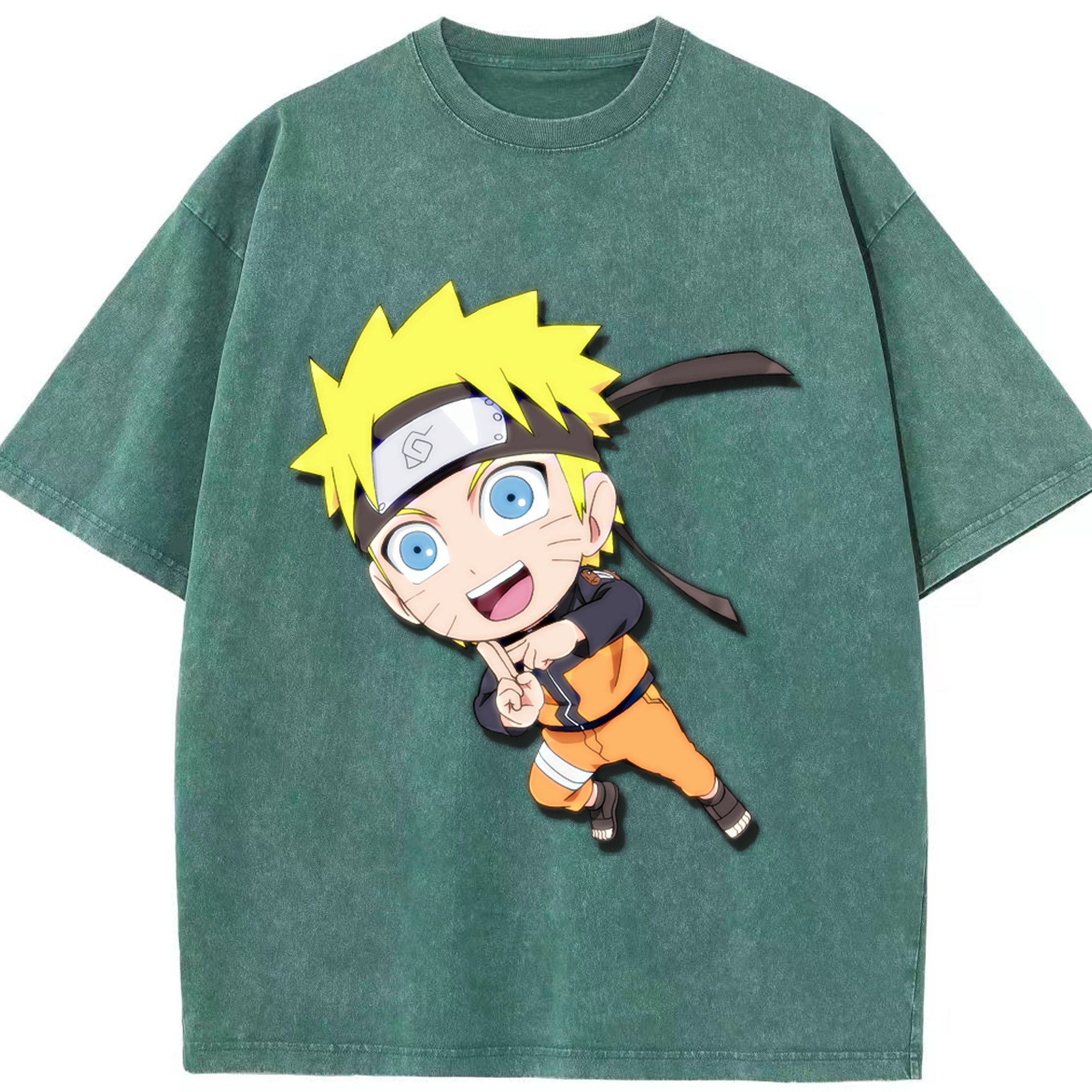 （画像用） NARUTO -ナルト- うずまき ナルト Uzumaki Naruto 綿100% ヴィンテージ風 半袖Tシャツ（フロントプリント）